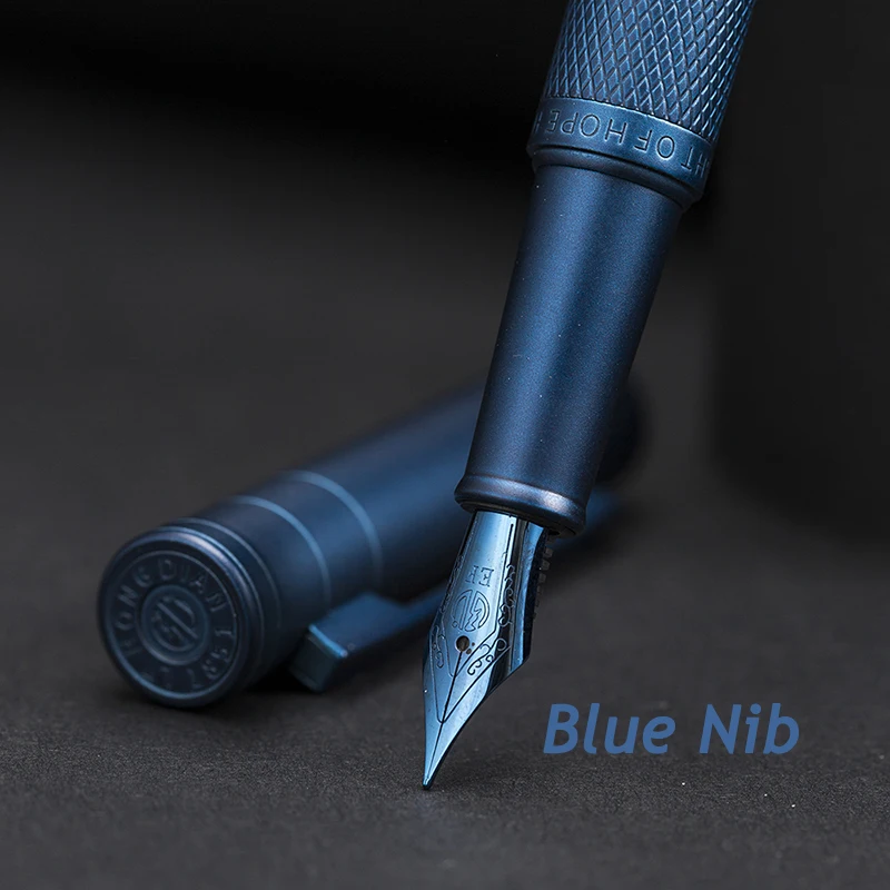 

Hongdian Black Forest Metal Fountain Pen Titanium Black EF/F/Bent Nib Beautiful Tree Texture Writing Ink Pen for Business Office