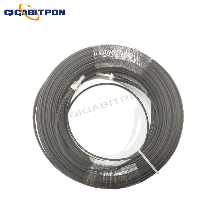 500m long outdoor 3-steel 1-core single-mode G675A 1-core fiber optic cable jumper black jacket 2 connector FC LC ST SC connecto