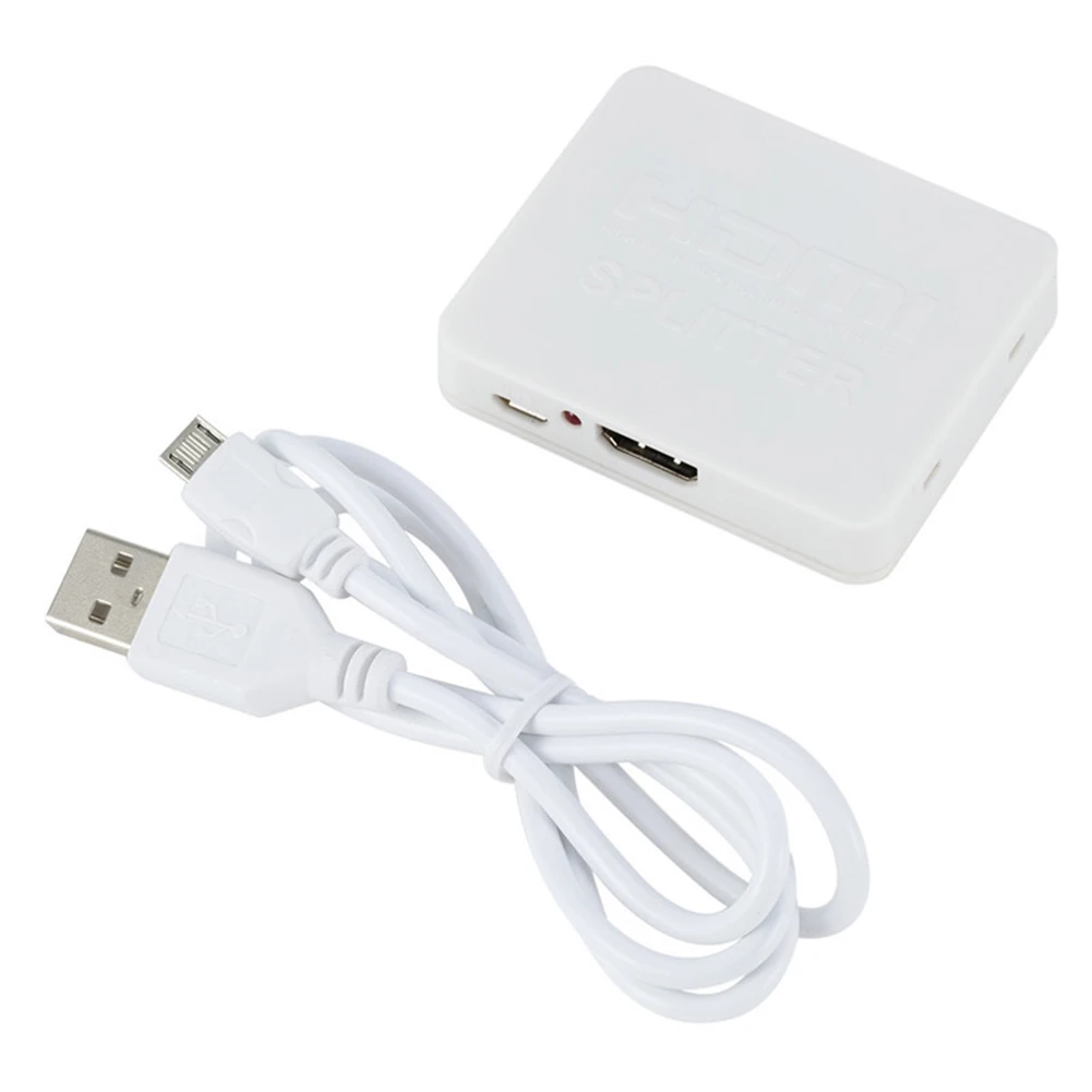 HDMI сплиттер системы домашнего кинотеатра 1080P усиленный 1 в 2 из коробки кабельный