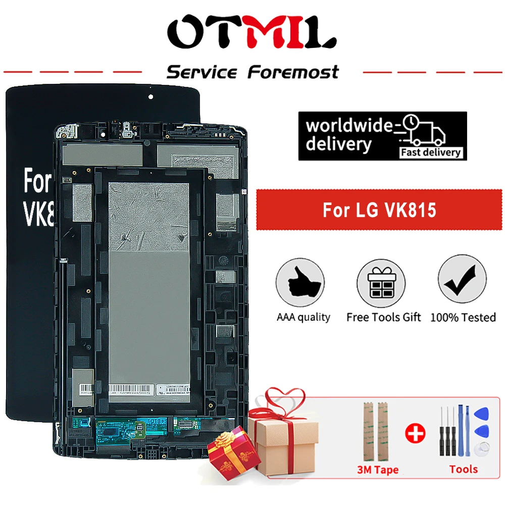

OTMIL 8.3" For LG VK815 LCD Display Touch Screen with Frame Digitizer with Frame For LG VK815 Display Assembly Replacement