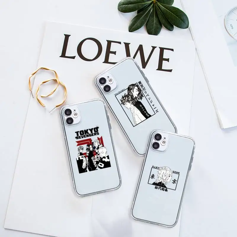 

Hot Anime Tokyo Revengers Phone Case Transparent soft For iphone 12 11 13 7 8 6 s plus x xs xr pro max mini