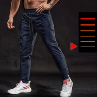 bintuoshi breathable elastic sport pants mens running pant zipper pockets training trousers joggings fitness trousers for men