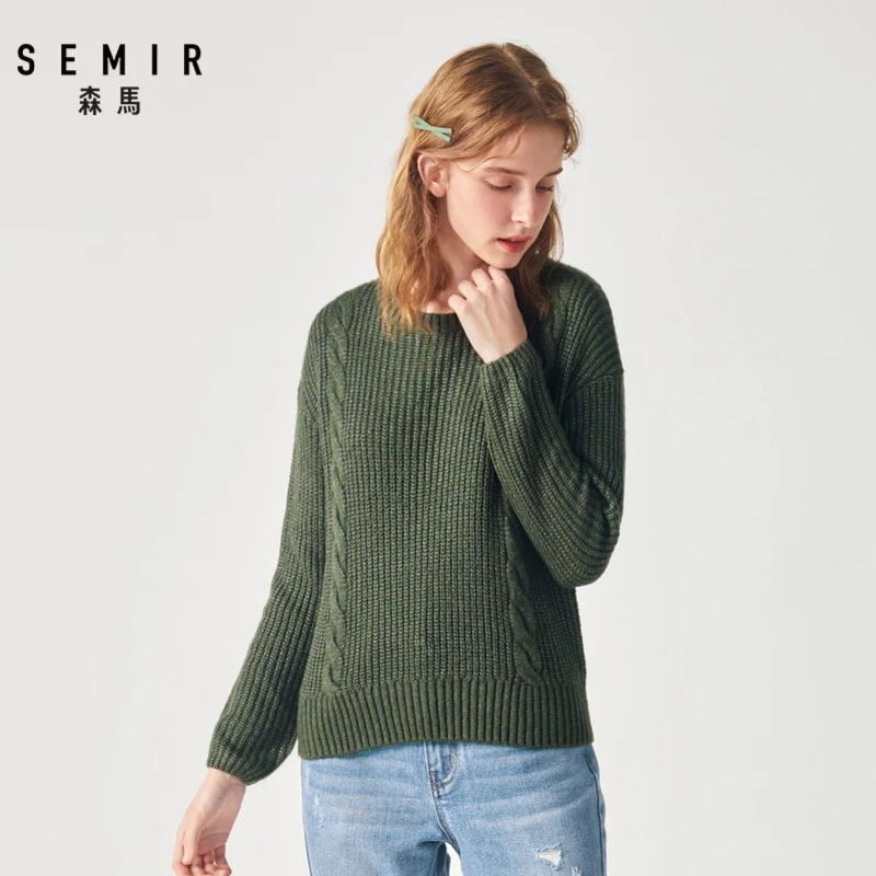 SEMIR свитер для женщин 2019 зимний костюм девочек комплект из платья с круглым