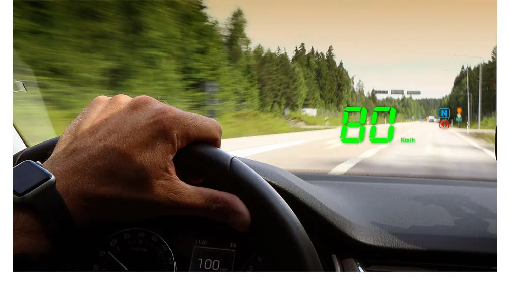 HUD 3,5 дюймов gps Автомобильный дисплей на лобовое стекло скорость сигнализации компас проектор скорость метр HUD через gps спутниковый автомобильный HUD Дисплей