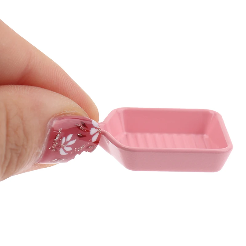 

Mini Metal Plate Simulation Tray Model Toys for Doll House Decoration 1/12 Dollhouse Miniature Accessories