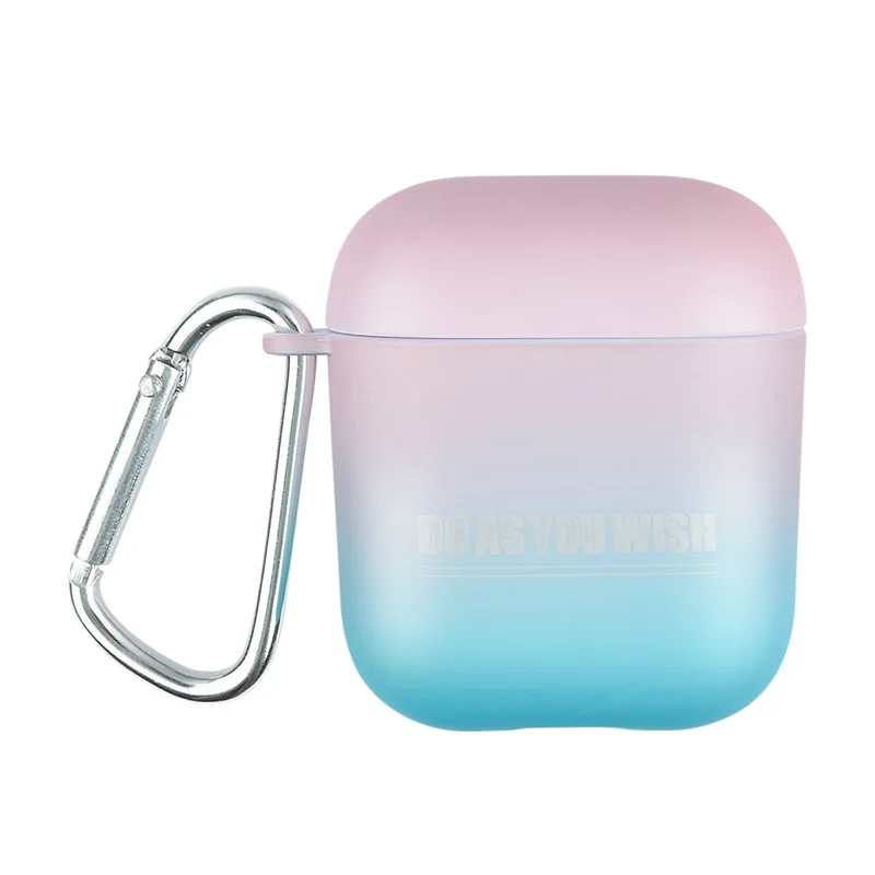Милый градиентный беспроводной чехол для наушников с Bluetooth для Apple Airpods 1 2, силиконовый чехол для наушников Air pods, защитный чехол