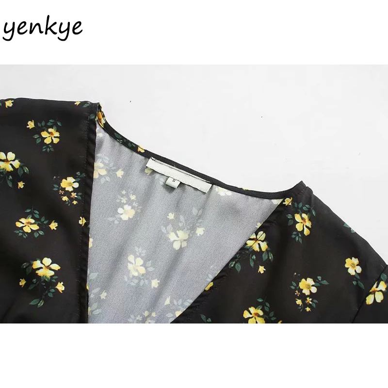 Женское платье с цветочным принтом Летнее мини-платье трапециевидной формы