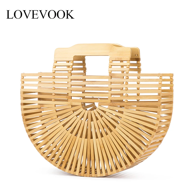 Realer Женские бамбуковые сумки летние для путешествий ручной работы женские