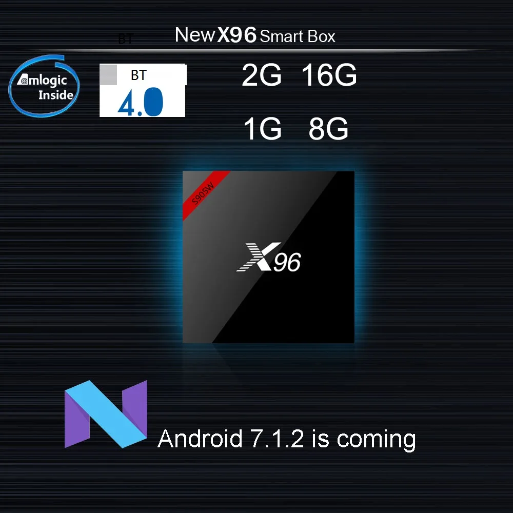 X96 Mini 5 шт. Amlogic S905W BT4.0 вариант четырехъядерный Android 2 4 ТВ-бокс ГБ 16 1G/8G 4K домашний