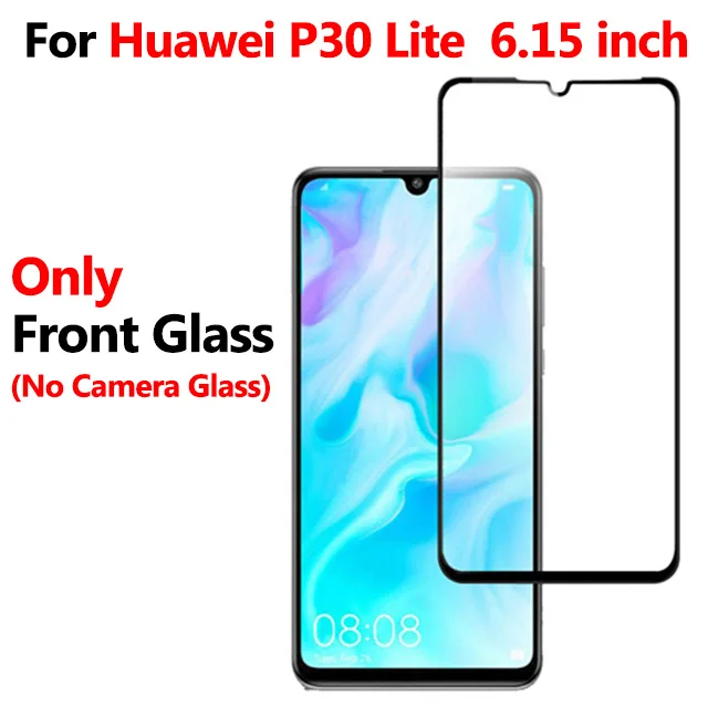 Only Front Glass 2 в 1 закаленное стекло для huawei P30 P30 lite P20 pro стекло Psmart Защитная пленка для объектива Стекло для huawei P20 P30 lite - Цвет: Only Front Glass