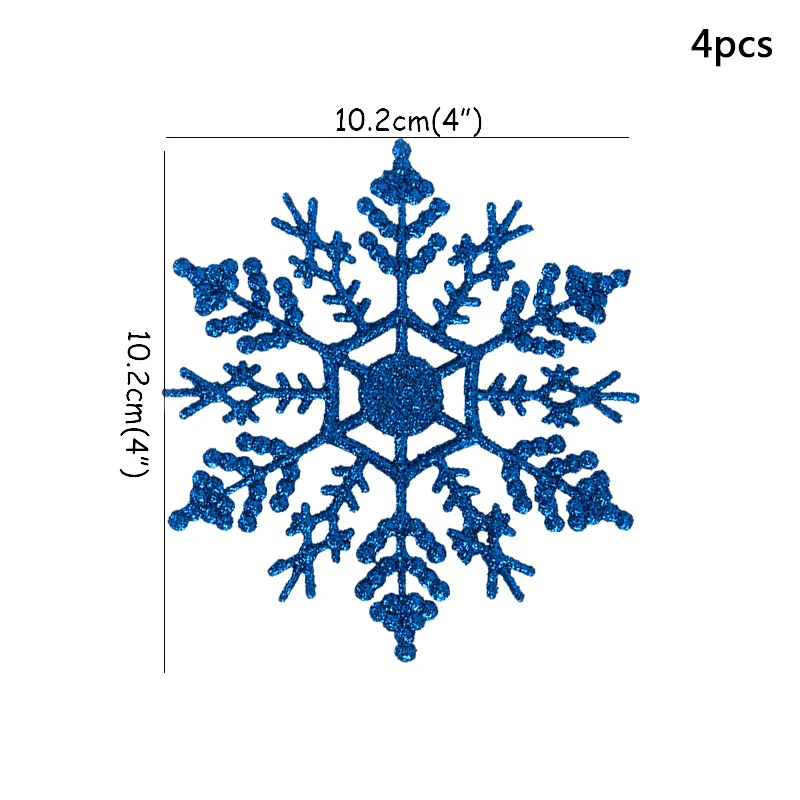 4pcs style D Рождественские вечерние украшения, рождественские снежинки, 3D полые Снежинка из бумаги, гирлянды, зимние белые рождественские украшения - Цвет: 4pcs style D