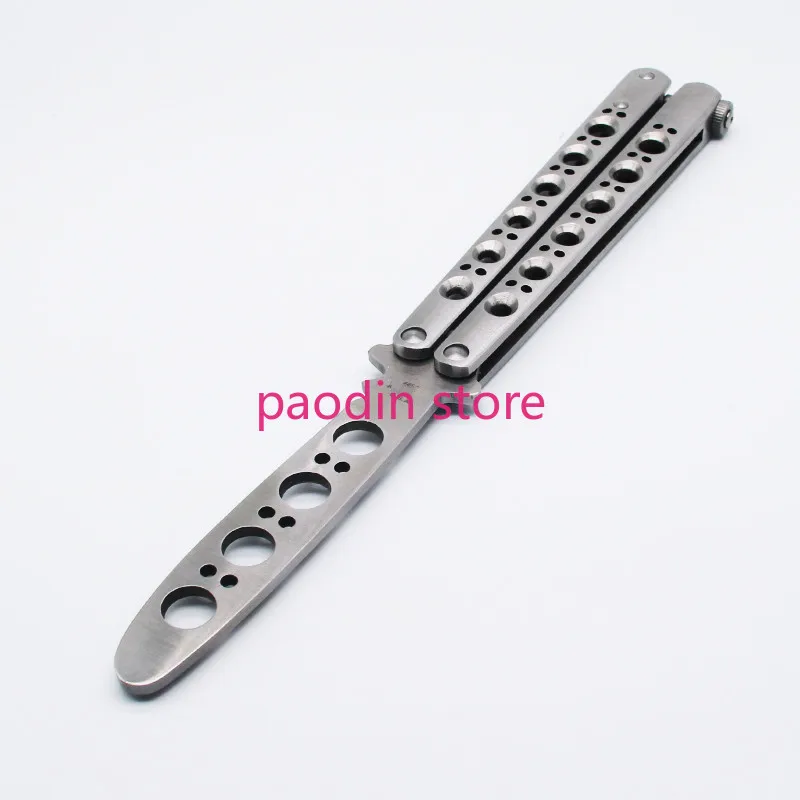 Channel Butterfly Trainer Knife BM40 41 42 43 46 47 49 440C Blade Stainless Steel Handle Jilt EDC Pocket Free-swinging Knives on переводится как: Бабочка тренировочный нож Channel BM40 41 42 43 46 47 49, лезвие из нержавеющей стали 440C, рукоять из нержав