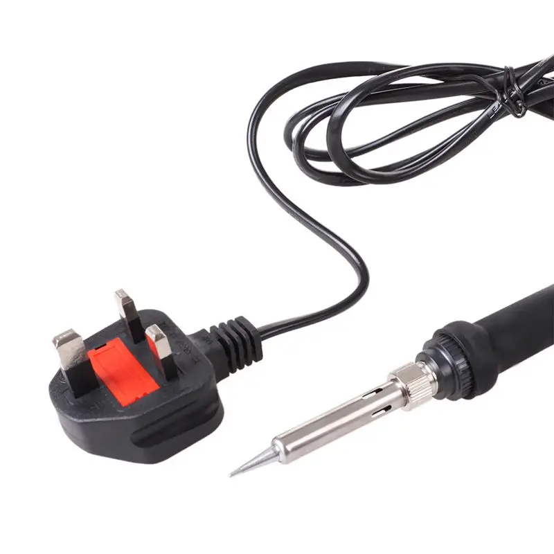 

220V 60W Adjustable Electric Temperature Welding Soldering Iron Tool 5 Tips(UK Plug)