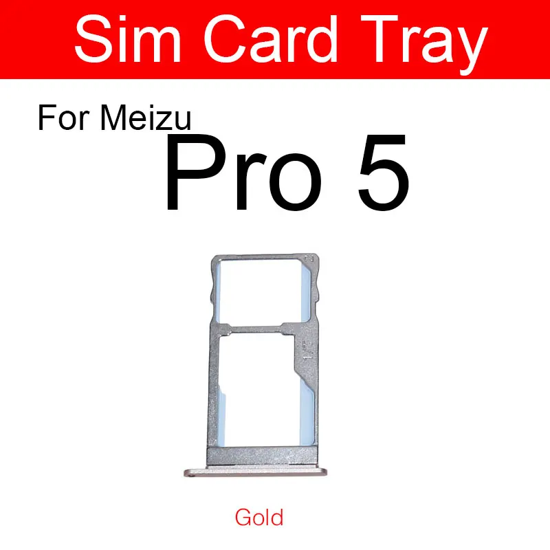 Золотой и серый Серебряный держатель для микро-sim-карты Meizu Pro 5 Pro5 M576 M576u Micro SD Reader
