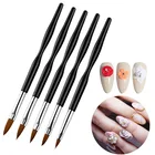 5 шт.лот Кисть для ногтей для обучения нанесению акрила Акриловая жидкость косметическая пудра гравировкой в виде цветка и формирование строитель Nail Art инструменты для рисования ручка