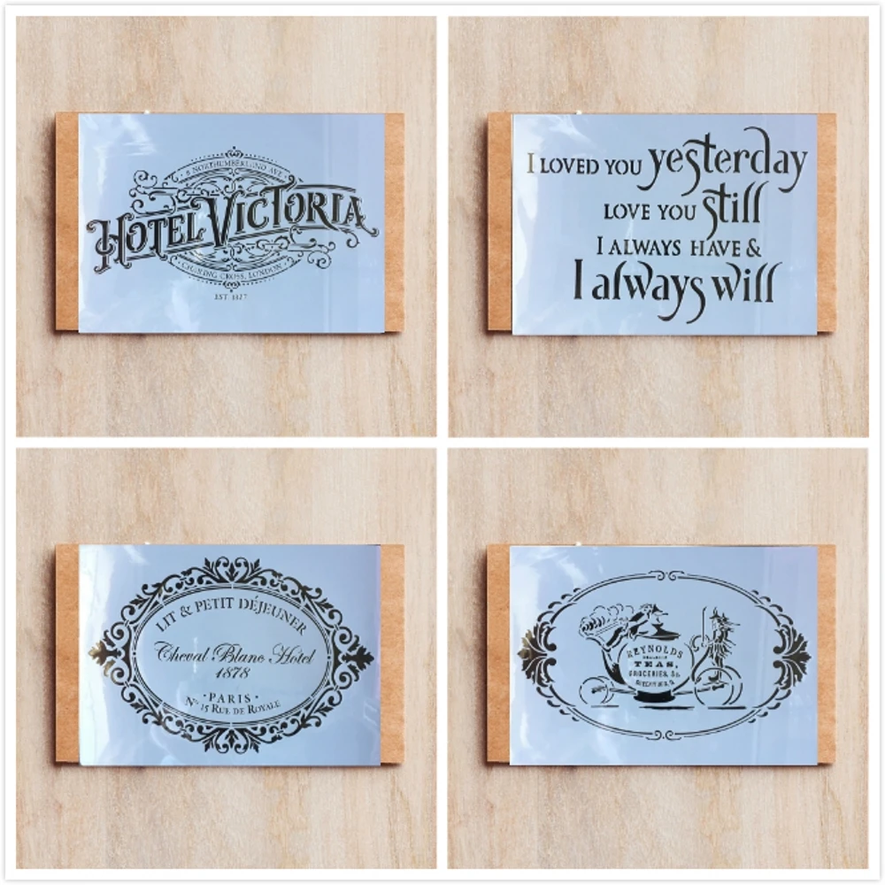 4 шт. A4 29 см зеркальные винтажные автомобильные слова сделай сам слойные