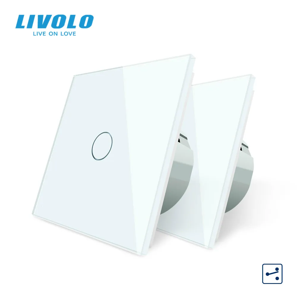 Livolo ЕС стандартный настенный выключатель 2 Way Управление Сенсорный экран