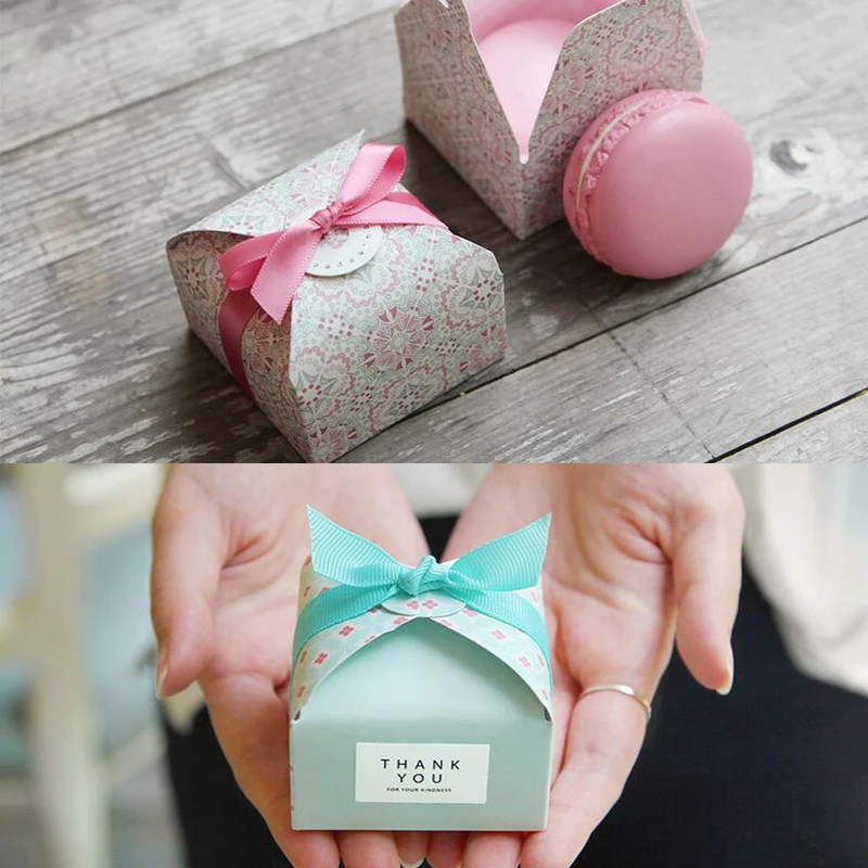 10 шт./компл. коробка конфет с цветочным принтом на День святого Валентина