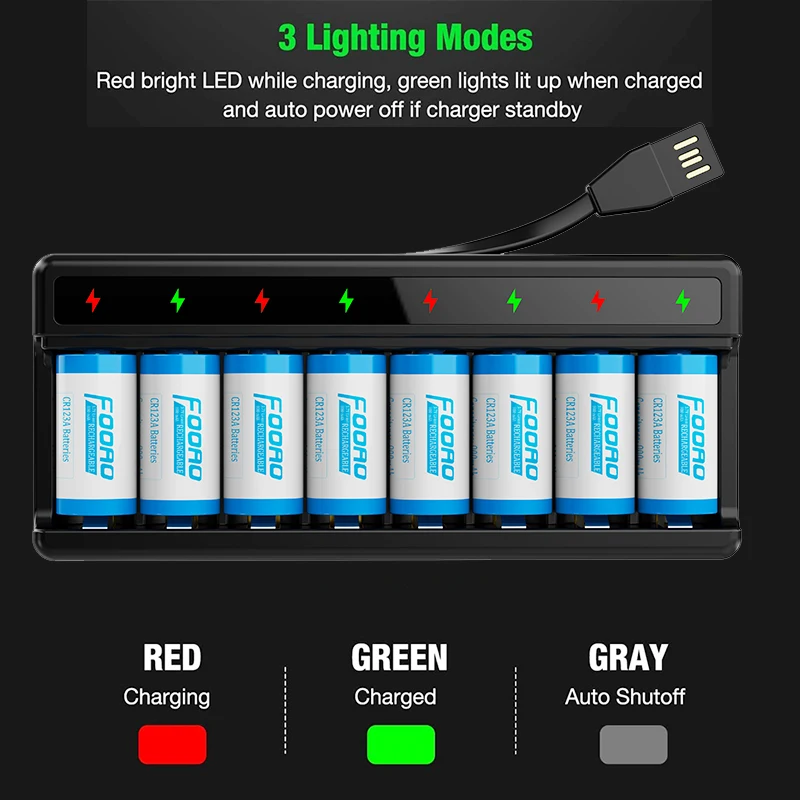 Аккумуляторы CR123A Для Арло перезаряжаемые аккумуляторы для беспроводных камер 3 7