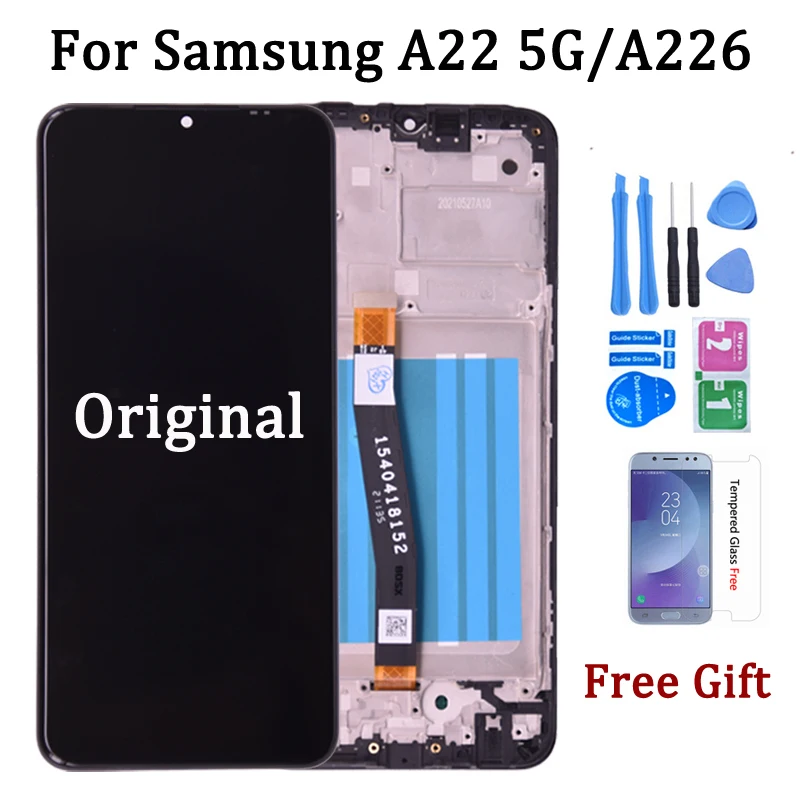 

Original For Samsung Galaxy A22 5G LCD Display Touch Screen Digitizer Assembly Replacement For A226 A226B SM-A226B/DSN Display