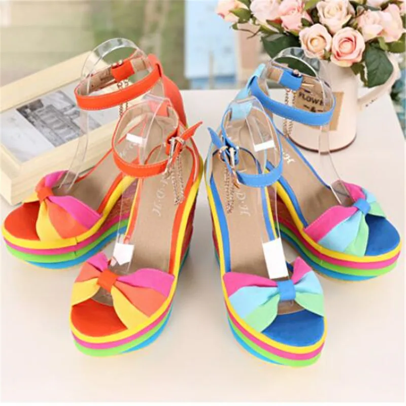 

2021 ladies summer super high heel 13cm women sandals high heel women shoes thick bottom large size sandals women shoes slippers