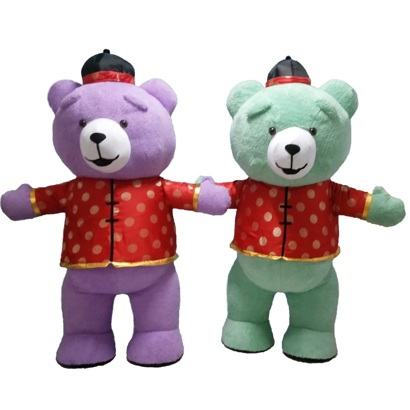 

Новый рождественский Карнавальный костюм для костюмированной вечеринки на Хэллоуин, день рождения, милый надувной костюм медведя для взро...