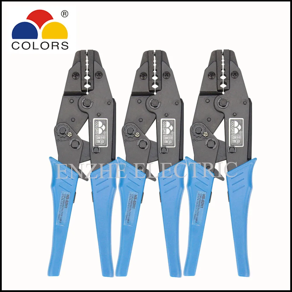 Eurpoean Стиль HS-02H1 Ratchet обжимные плоскогубцы Оптическое волокно belden 8279 RG55 58 59 8X