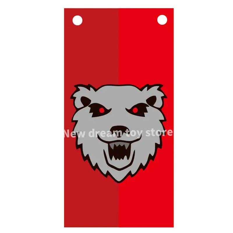 MOC Building Blocks Medieval Accessories Qin Soldiers Military Flag Kids Toys |