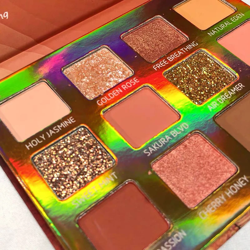 Прессованные матовые тени для век Sweet mint 12 цветов Палетка водостойких теней