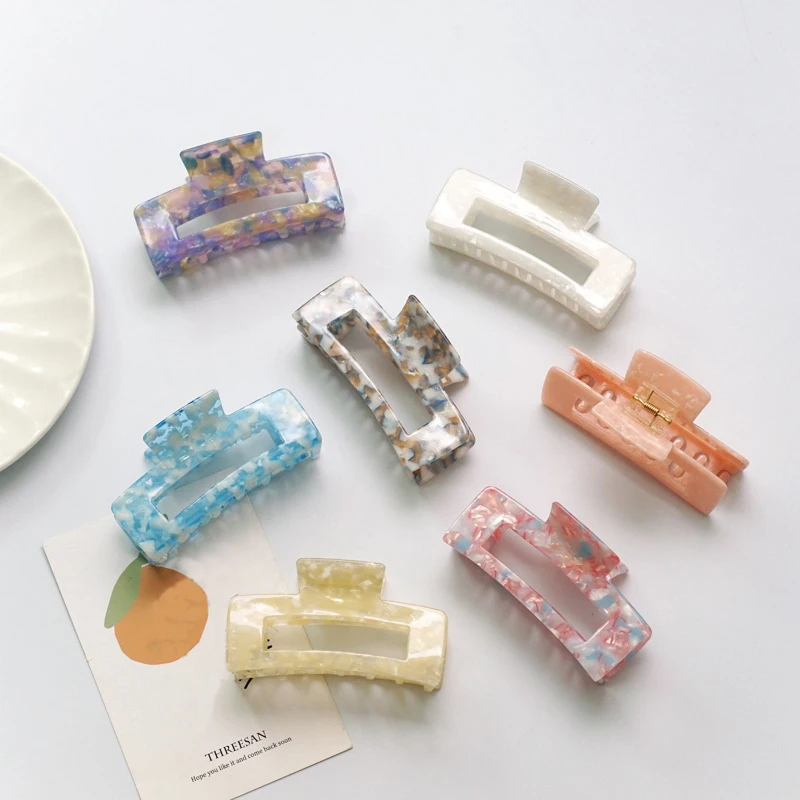 

SHUANGR аксессуары для волос акрил для женщин на задней стороне головы заколка для волос из ацетата большого размера заколка для волос в стиле ...