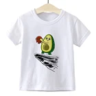 Корейская Милая футболка с авокадо из веганов, забавные детские топы, модная повседневная одежда для девочек и мальчиков, милая детская футболка в стиле Харадзюку
