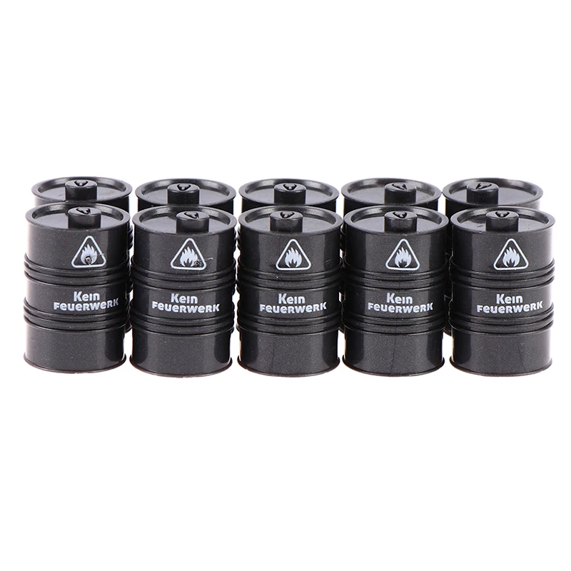 Bloques de construcci&oacute;n de tambor de aceite de Qu&iacute;mica negra, figuras protectoras, modelo regalo, juguetes, accesorios, 10 Uds.-0
