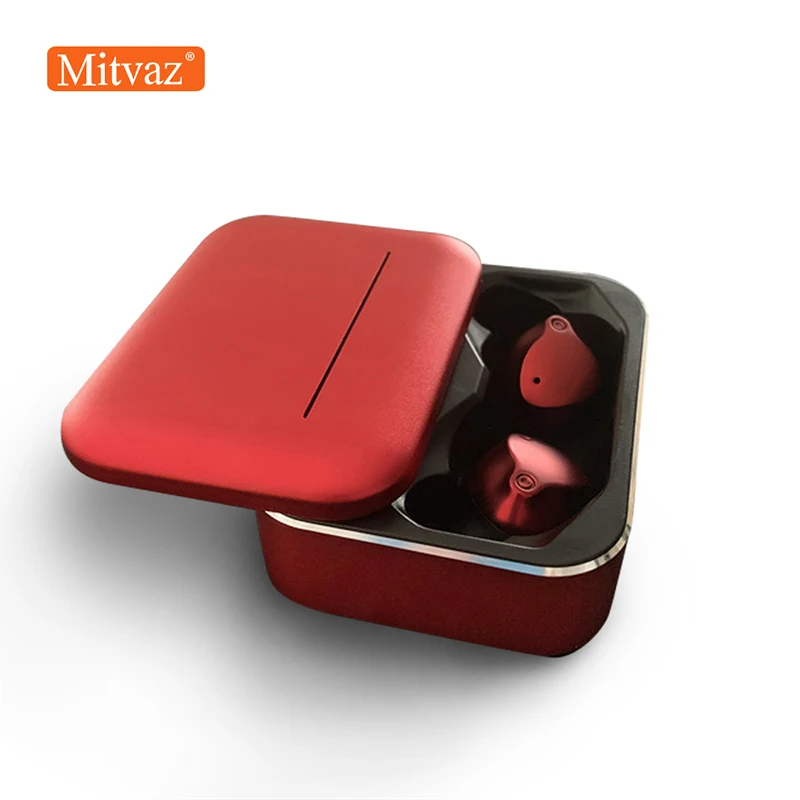 Новинка Mitvaz V10 высокое качество Realtek чип версия TWS Bluetooth 5,0 стерео водонепроницаемые беспроводные наушники - Цвет: Красный