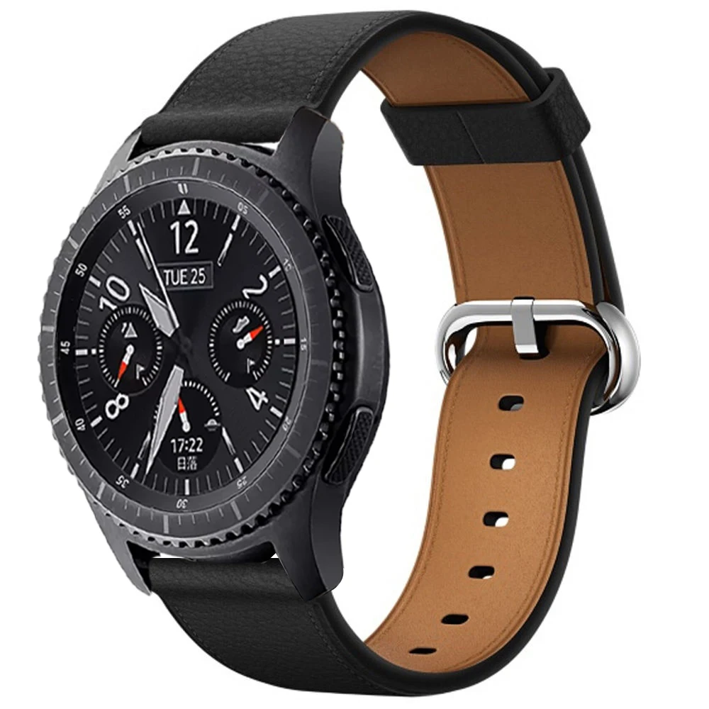 Ремешок для часов для samsung gear S3 ремешок для samsung gear S3 черный коричневый ремешок для gear S3 классический galaxy Watch active 46 мм