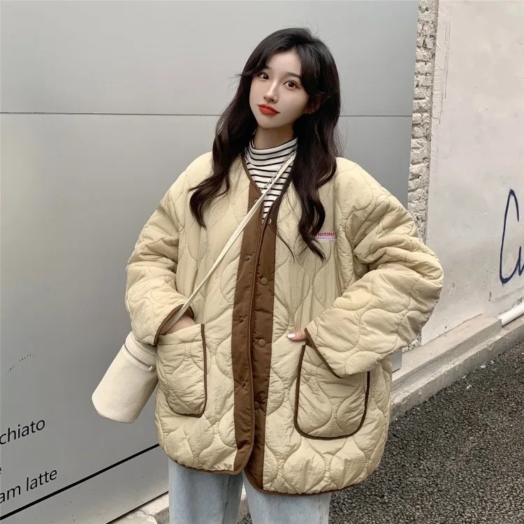 

Ins Hot Green Parkas Women Winter Coats Warm Outwear 2021 New Female Loose Winter Parkas Embroidery Jackets Coats Women's Cloth