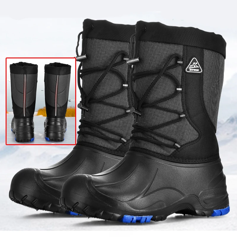 Уличные зимние сапоги для рыбалки охоты водонепроницаемая обувь снега
