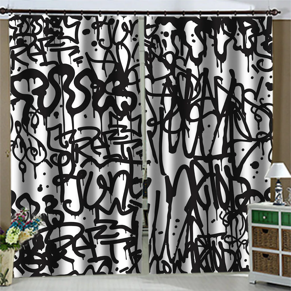 

Beautiful Photo Fashion Customized 3D Curtains black curtains 3D Curtains For Living room Bedding room Office