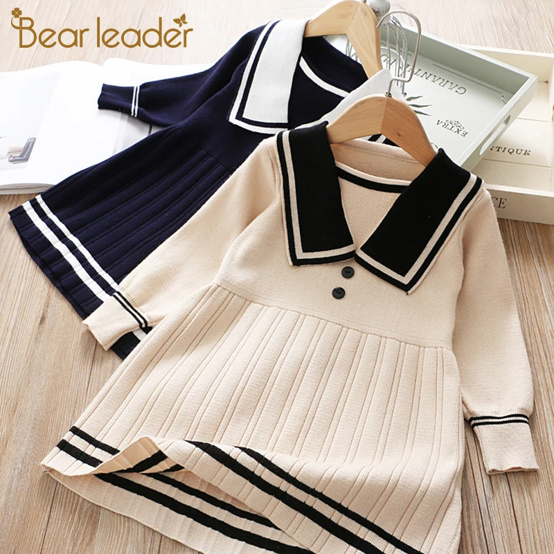 

Bear Leader Kids Girls Long Sleeve Kids Sweaters Fashion Kids Wear Knitted Cardigan Skirt Clothing Suit for Children Baby Girl