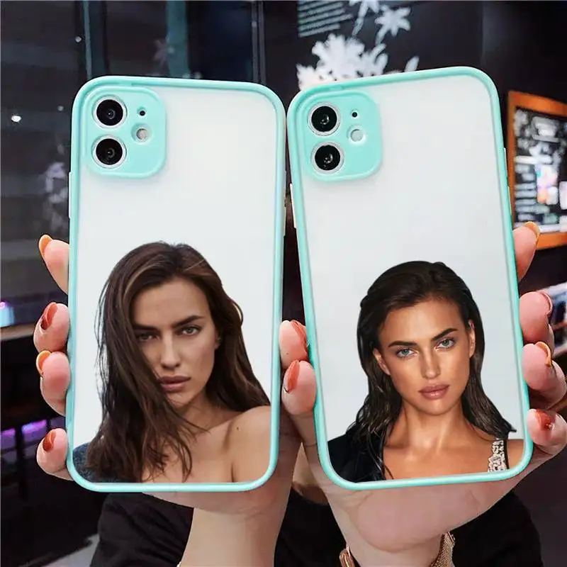 

Irina Shayk Phone Case Matte Transparent for iPhone 7 8 11 12 s mini pro X XS XR MAX Plus Clear mobile bag coque shell funda