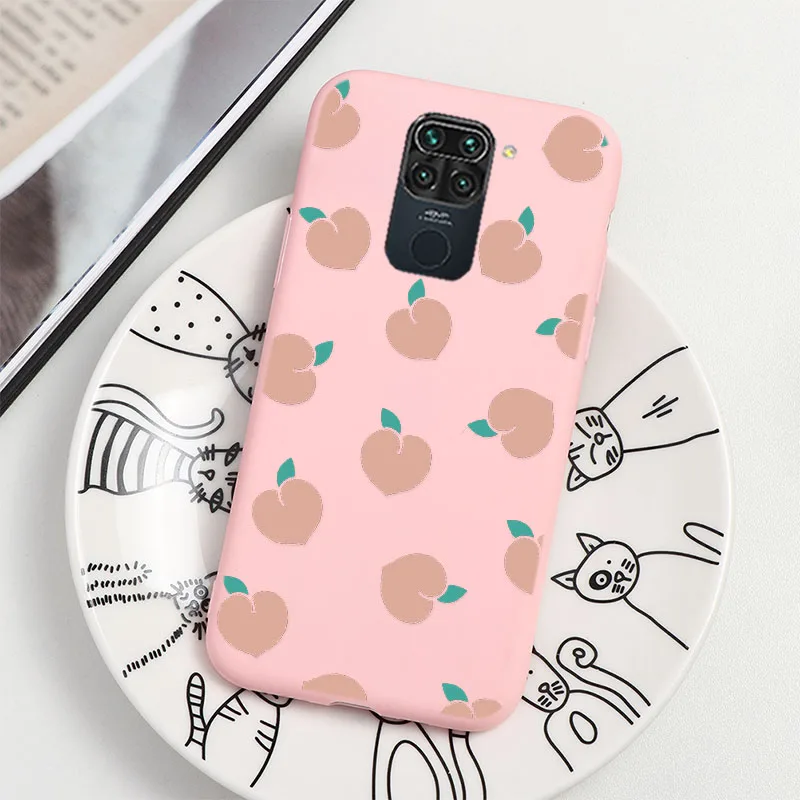 

Girl Cute Coque For Xiaomi Redmi Note 9 6.53" Soft Silicone TPU Shockproof Phone Cover Luxury Couples Matte Case for redmi note9