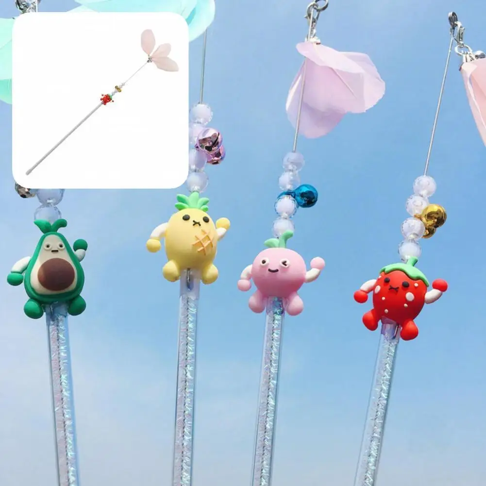 

Pet Toy Attractive Portable Cat Teaser Toy Pet Cat Teaser Toy Feather Wand Chasing Rod for Small Animals Cat Wand