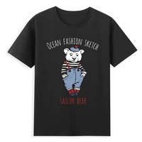 artoon bear fashion man t shirt cute puppet mouse pattern woman blouse universal high quality pure cotton anime teddy t shirt