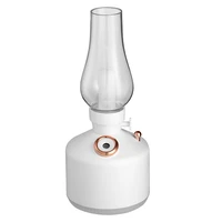 usb rechargeable retro kerosene lamp air humidifier with led light aromatherapy diffuser wireless mist maker bedroom humidifier