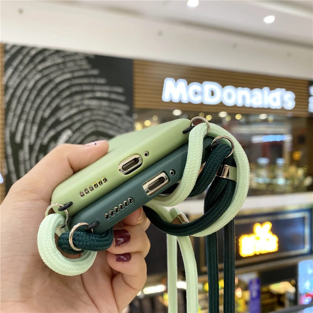 strap cord lanyard phone cases for samsung galaxy s6 s7 edge s8 s9 s10 s10e s21 s20 fe note 8 9 10 plus lite 20 ultra 5g cover free global shipping