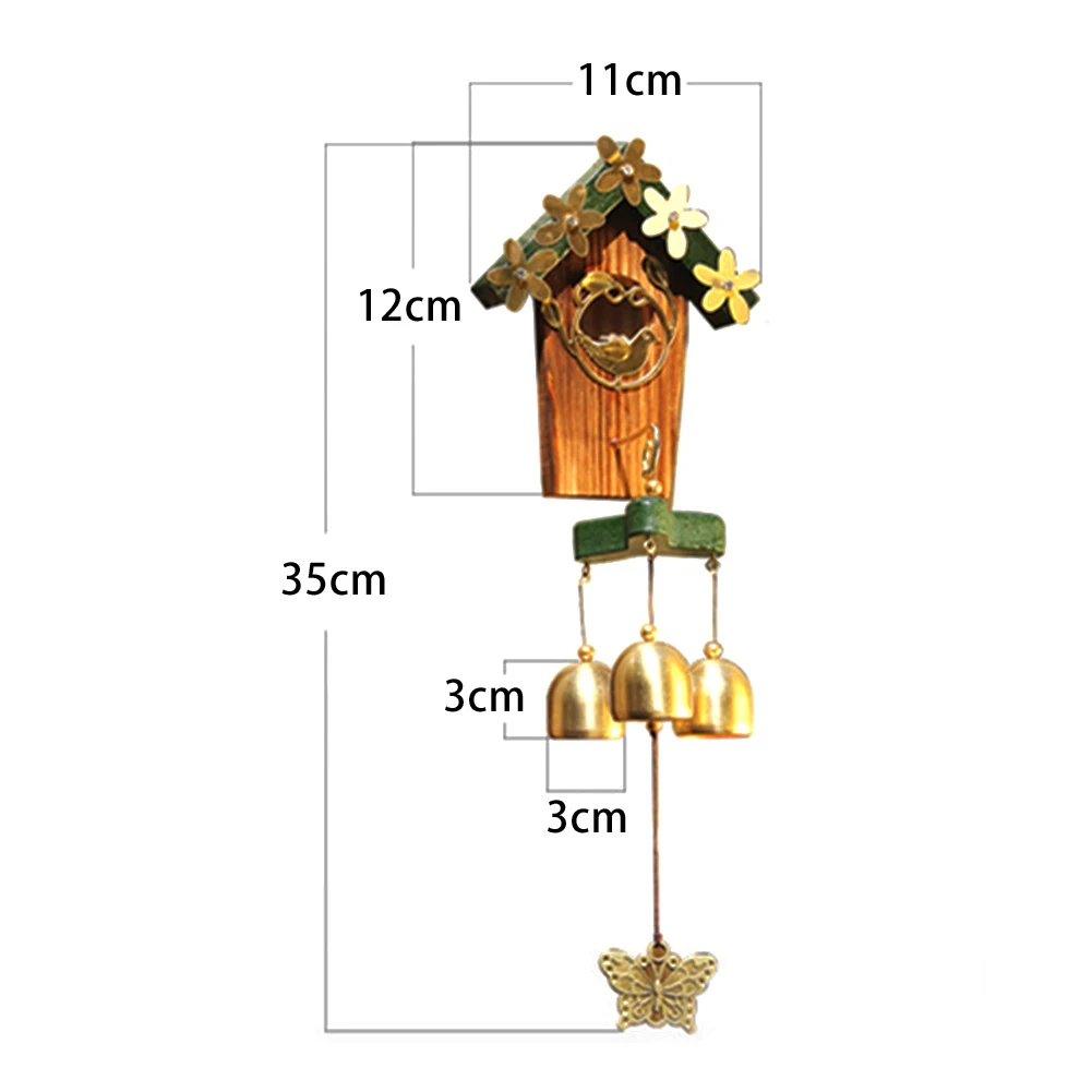 Медное Птичье гнездо колокольчик старинное украшение дома роскошный винтажный