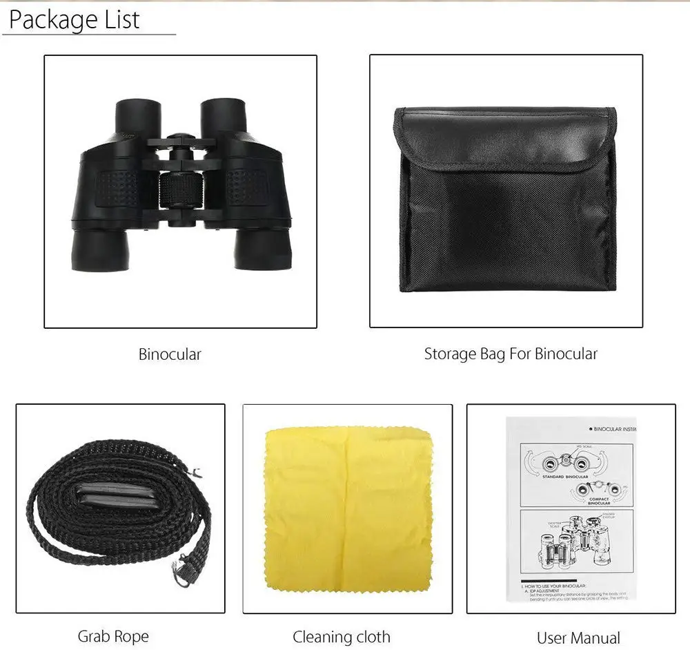 Бинокль APEXEL 60X60 водонепроницаемый с высокой четкостью и дальностью 10000 м для