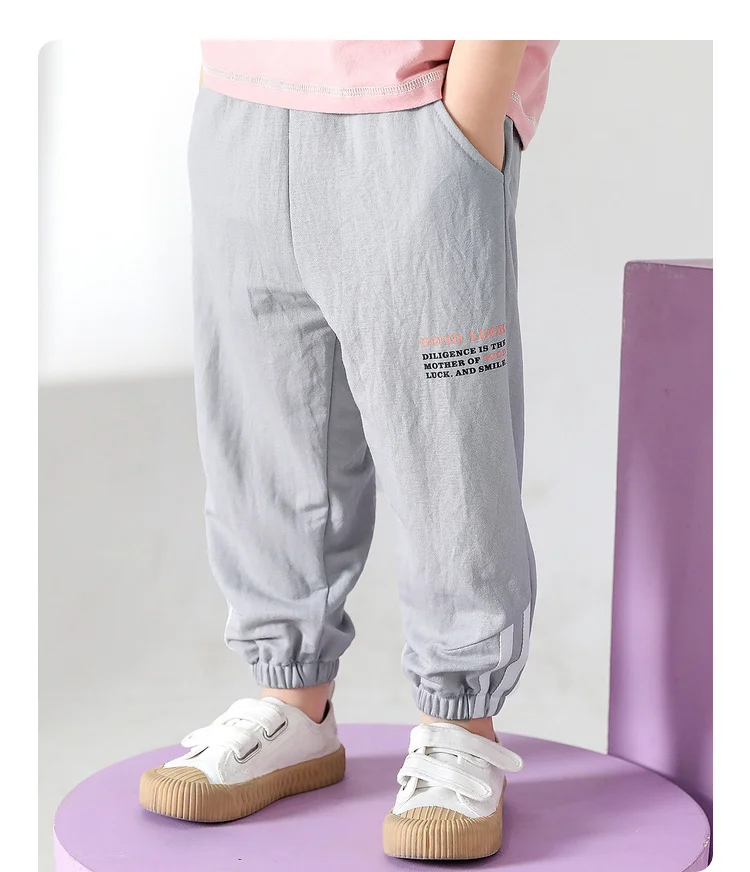 

DDJIA Summer Kids BoysThin Anti Mosquito Outdoor Sports Trousers Pants Fashion Print Bloomers Pants Trousers Baby Clothing 3-12T