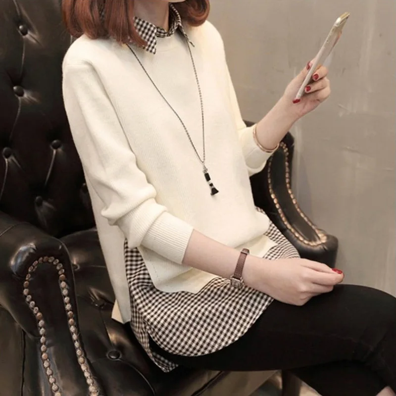 

Women Autumn Sweatshirt Long Sleeve Loose Hoodies Pullover TopsTracksuit White