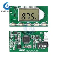 fm transmitter module dc 3 5v dsp pll 87 108mhz frequency lcd digital display with wireless microphone audio transmitting
