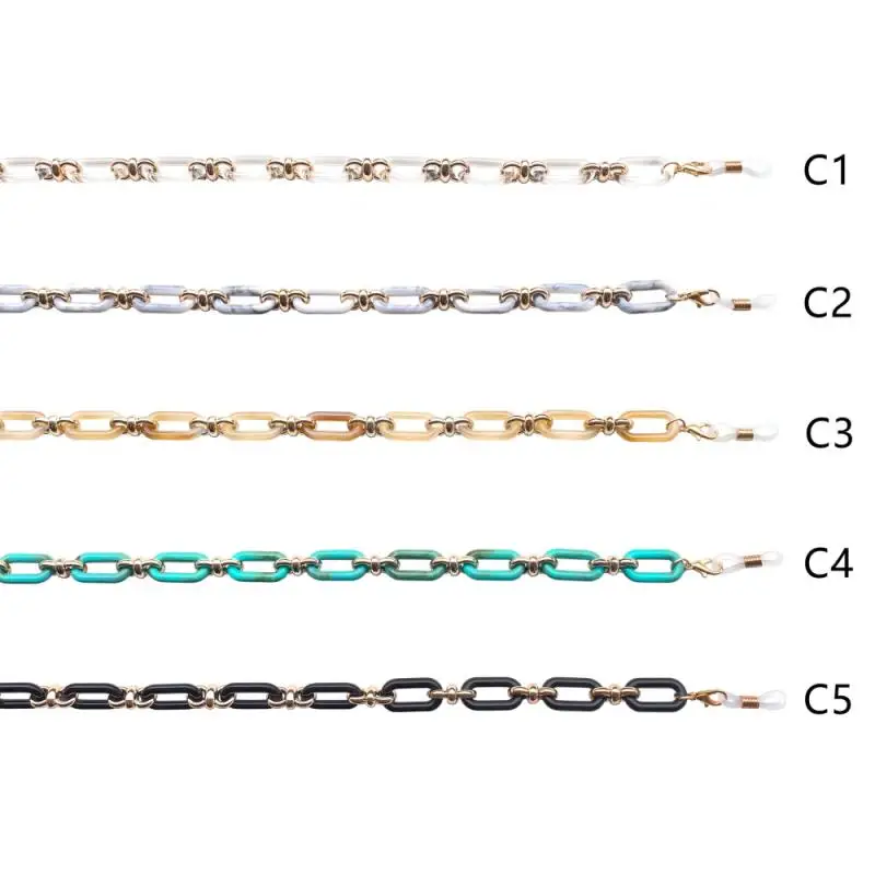 

Handmade Acrylic Sunglasses Chain Women Anti Slip Reading Eyewears Ribbon Clip Mask Holder Neck Strap Lanyard Dropshipping